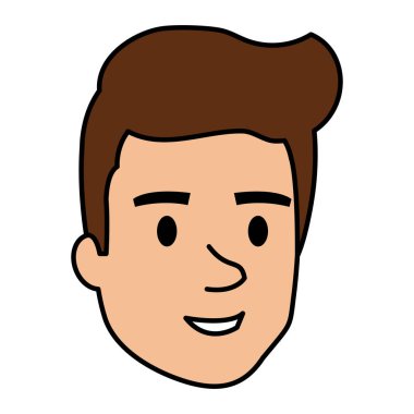 genç adam baş avatar karakter