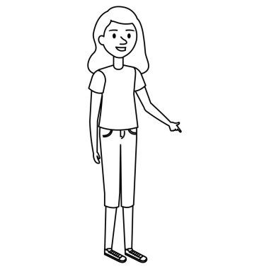 güzel ve genç kadın karakter