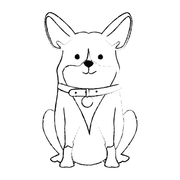 Personnage de race de chien mignon — Image vectorielle