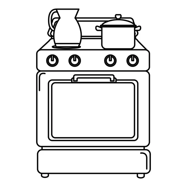 Keuken oven toestel pictogram — Stockvector