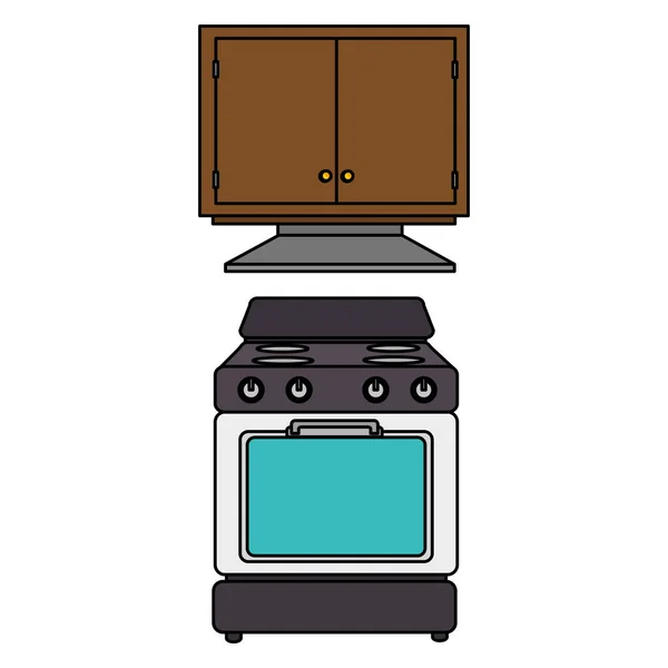 Ícone de aparelho de forno de cozinha —  Vetores de Stock