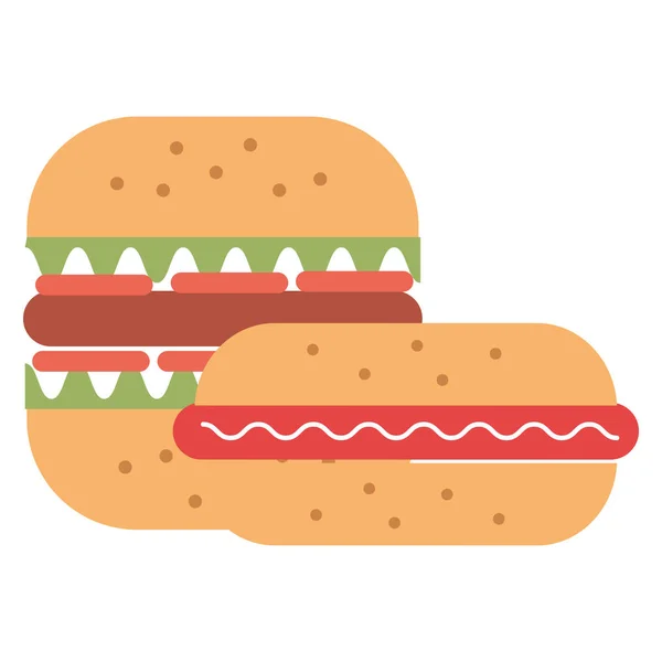 Délicieux hamburger avec sandwish — Image vectorielle