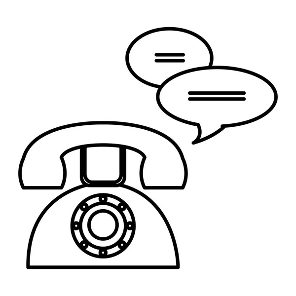 Телефон с речевыми пузырями — стоковый вектор