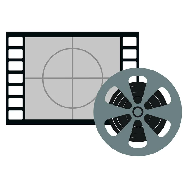 Tape film with reel — Stock Vector