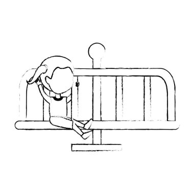 park oyun alanı tekerlek simgesi oynayan kız