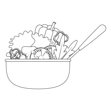 fırınlı mutfak kase sebze