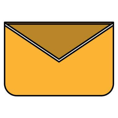 Zarf posta izole simgesi