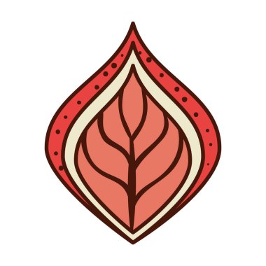 yaprak etnik dekorasyon simge