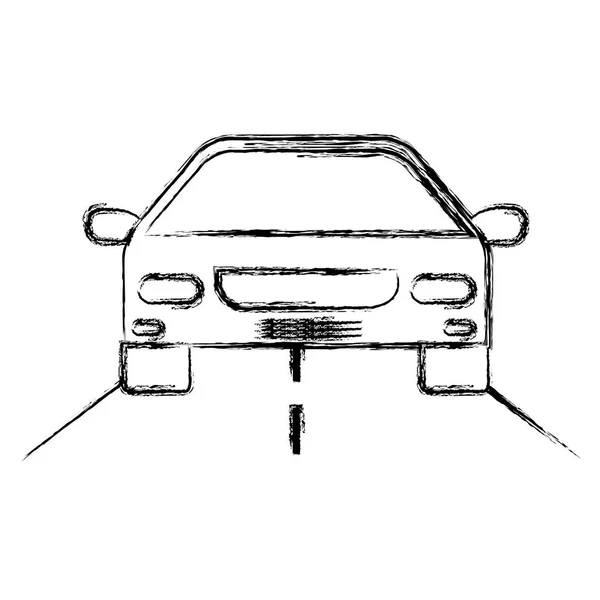 Auto sedan voorste voertuig pictogram — Stockvector