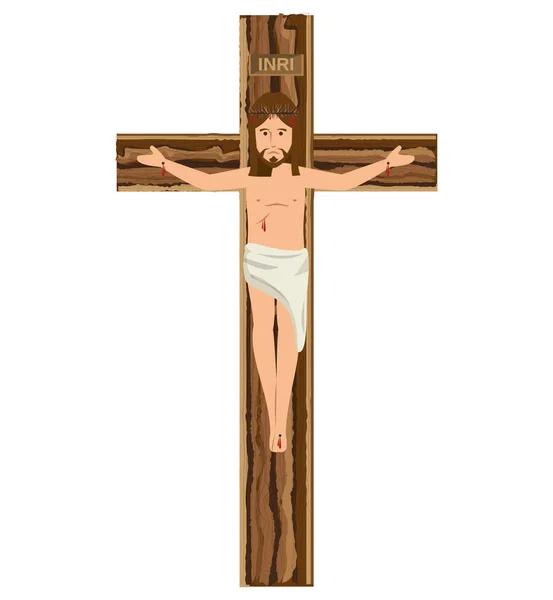 Jesus christ religious character — Stock Vector