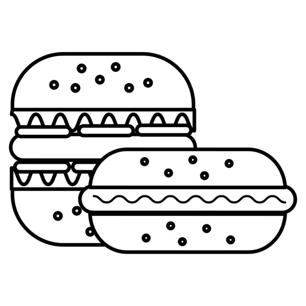 Delizioso hamburger con sandwish — Vettoriale Stock