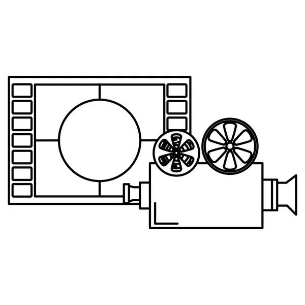 Video kamera ile teyp film — Stok Vektör