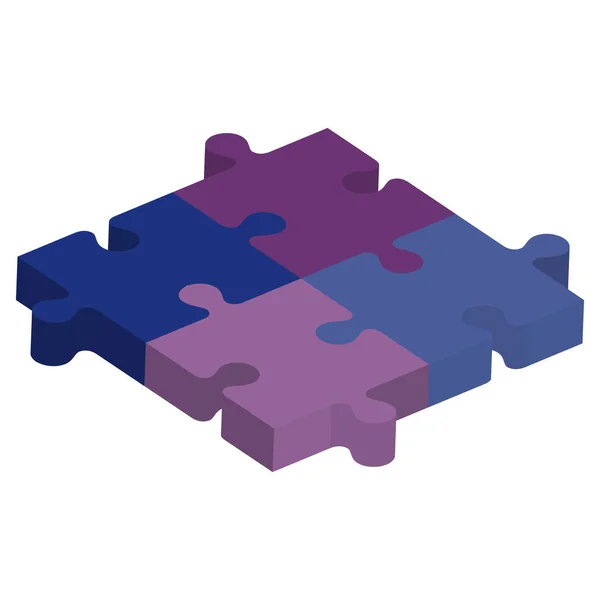 Puzzle juego piezas icono — Vector de stock