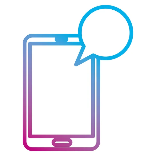 Συσκευή Smartphone με φούσκα ομιλίας — Διανυσματικό Αρχείο
