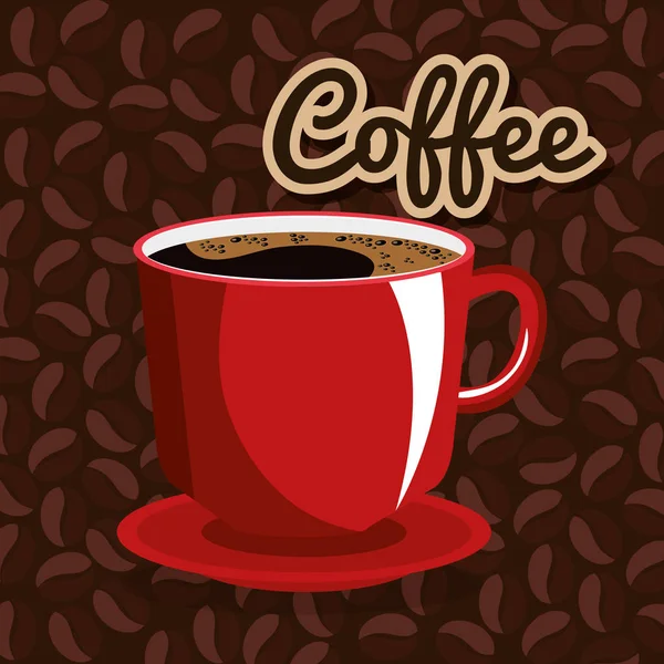 Delicioso café siempre fresco cartel — Vector de stock