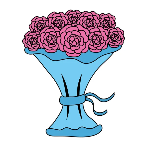 Букет иконы роз — стоковый вектор