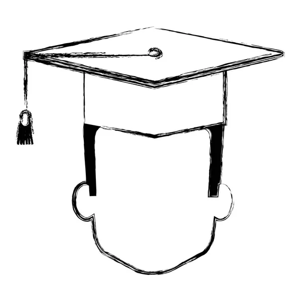 Μαθητής αποφοιτήσει κεφάλι avatar χαρακτήρων — Διανυσματικό Αρχείο