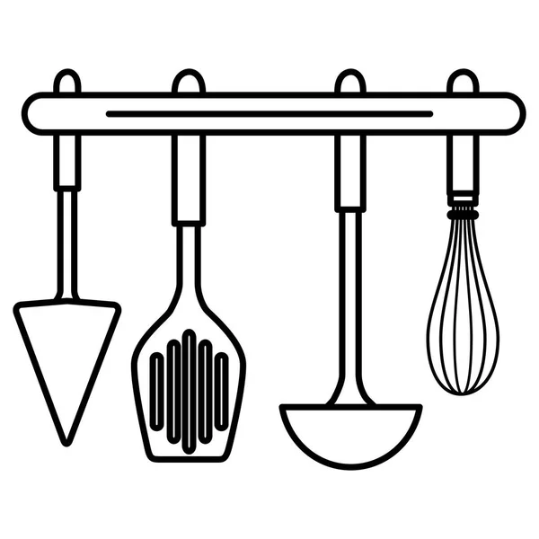 Set Bestecke hängen Symbole — Stockvektor