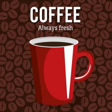 lezzetli kahve her zaman taze poster