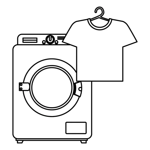 Πλύνετε τα υπηρεσία πλυντηρίου ρούχων — Διανυσματικό Αρχείο