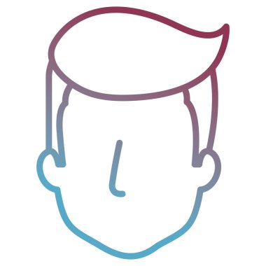 genç adam baş avatar karakter