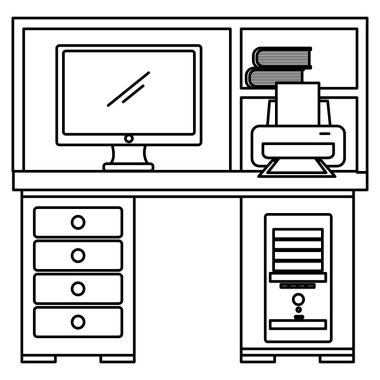 ofis çalışma masası ve Masaüstü sahne ile