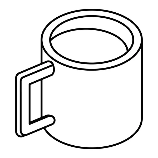 Koffie beker geïsoleerde pictogram — Stockvector