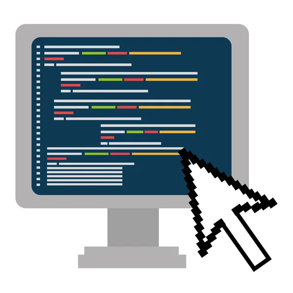 Computerdisplay mit Pfeil-Cursor — Stockvektor