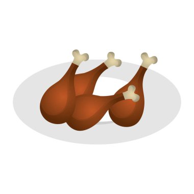 lezzetli tavuk uyluk ile çanak