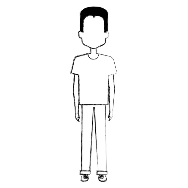Joven hombre avatar carácter — Archivo Imágenes Vectoriales