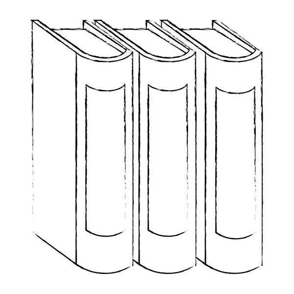 Stapel tekstboeken geïsoleerd pictogram — Stockvector