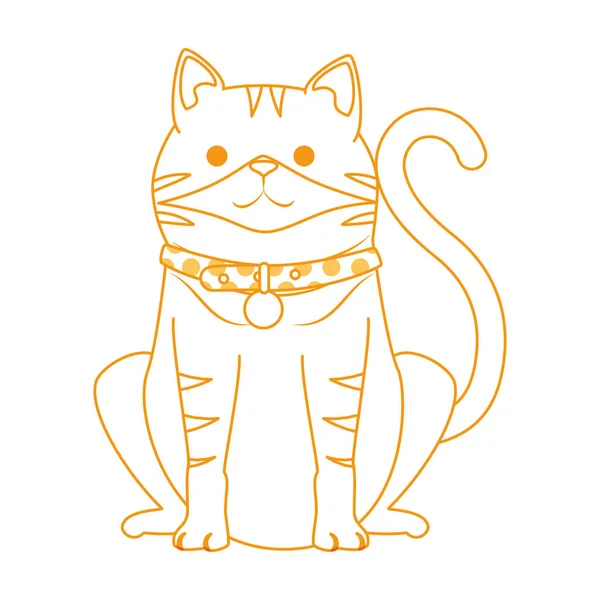 Aranyos macska kabala karakter — Stock Vector