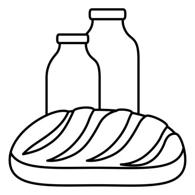 ekmek süt şişesiyle