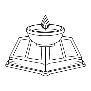 mumlar dini simgesi ile kutsal kitap