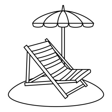 plaj sandalye şemsiye ile