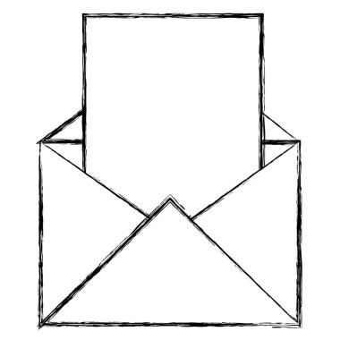 Zarf posta izole simgesi