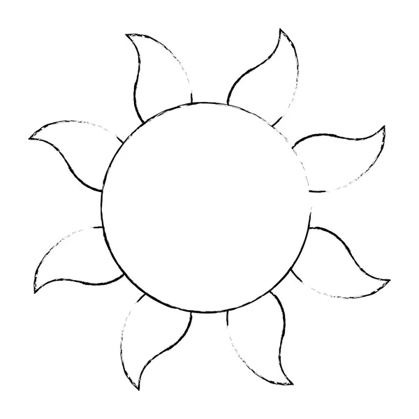 Summer sun isolated icon — Stock Vector