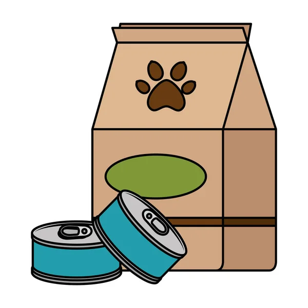 Pet Shop papírzacskót Tonhalas kannával — Stock Vector
