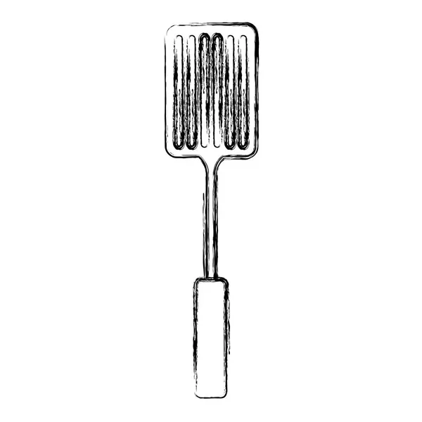 Grill spatula evőeszközök ikon — Stock Vector