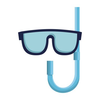 şnorkel maskesi izole simgesi