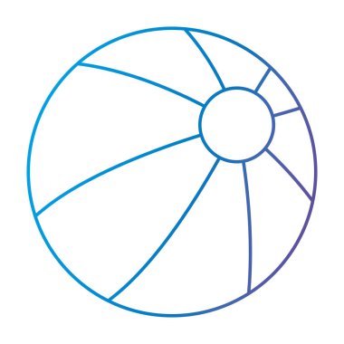 plaj balon izole simgesi