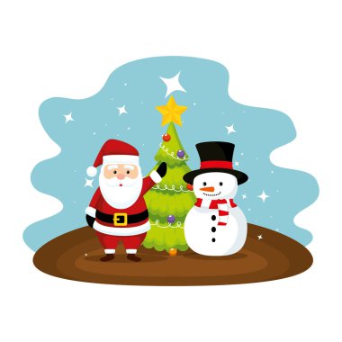 kardan adam karakteri ile sevimli noel baba