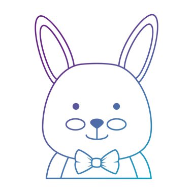 sevimli tavşan karakter simgesi