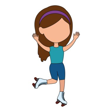 küçük kız paten spor
