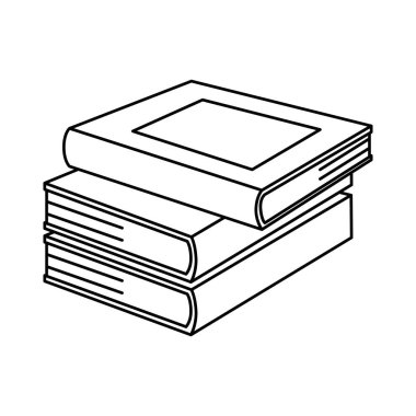 yığın kitapları izole edilmiş simge