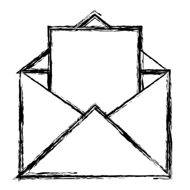 Zarf posta izole simgesi