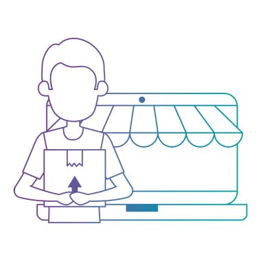 mal alma kadın ile dizüstü bilgisayar