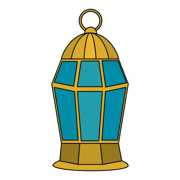 Lámpara colgante decoración ramadán kareem celebración — Archivo Imágenes Vectoriales