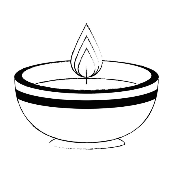 Ceremonial candle isolated icon — Stock Vector