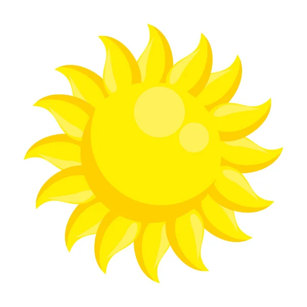 Zomer zon geïsoleerde pictogram — Stockvector